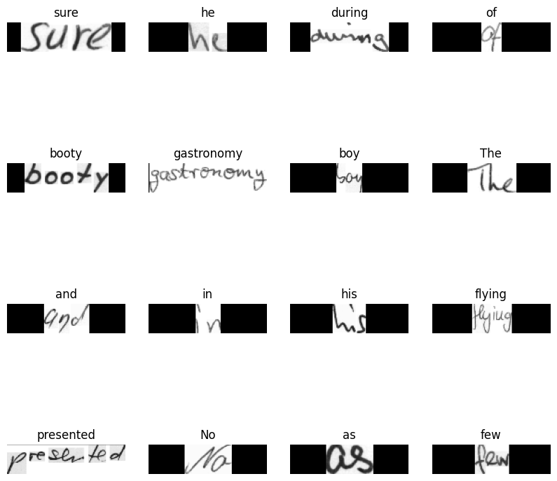 Handwritten text recognition